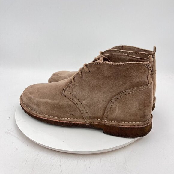 LL Bean Men Size 11 Medium Brown Tan Suede Lace Up Ankle Chukka Boot - Picture 7 of 14